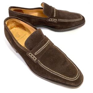 Gravati Men’s Brown Suede Loafers 9 M Casual Dress Shoes
